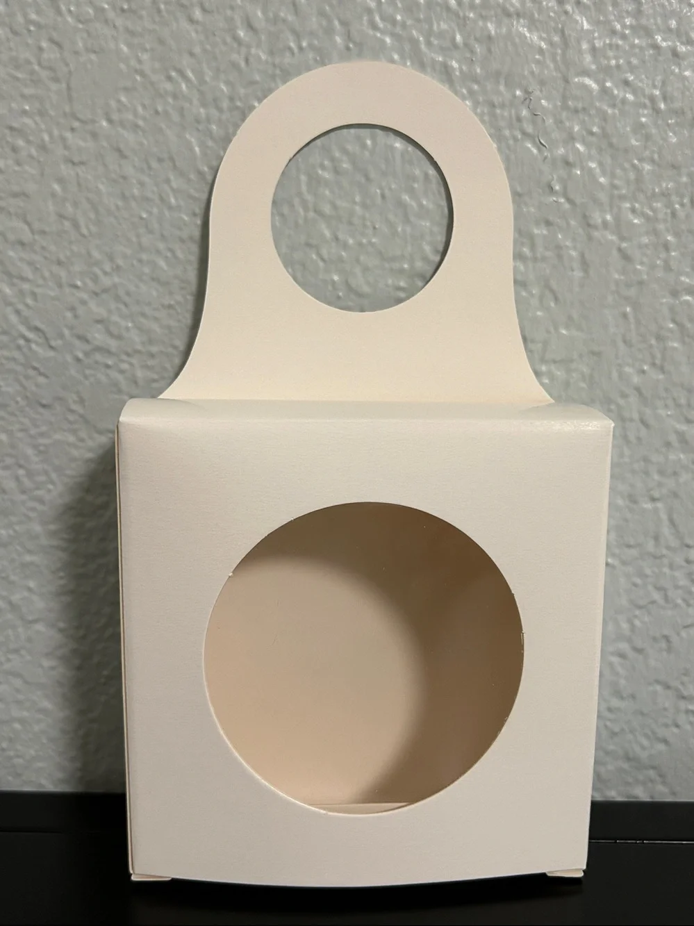 25 Wine Bottle Gift Boxes, Kraft Paper with Round Window, Hanging Foldable Boxes
